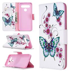 Peach Butterflies Leather Wallet Case for LG K61