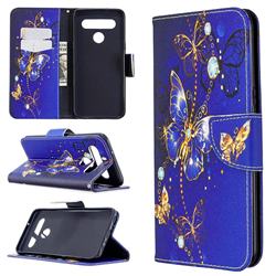Purple Butterfly Leather Wallet Case for LG K61