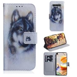Snow Wolf PU Leather Wallet Case for LG K61