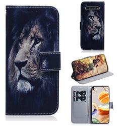 Lion Face PU Leather Wallet Case for LG K61