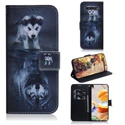 Wolf and Dog PU Leather Wallet Case for LG K61
