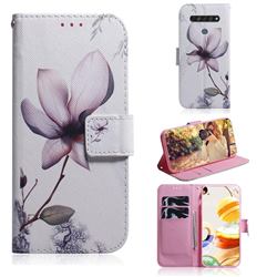 Magnolia Flower PU Leather Wallet Case for LG K61