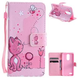 Cats and Bees PU Leather Wallet Case for LG K8 2017 US215 American version LV3 MS210