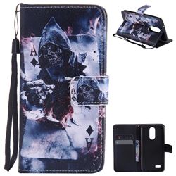 Skull Magician PU Leather Wallet Case for LG K8 2017 US215 American version LV3 MS210