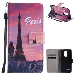 Paris Eiffel Tower PU Leather Wallet Case for LG K8 2017 US215 American version LV3 MS210