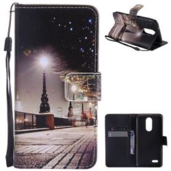 City Night View PU Leather Wallet Case for LG K8 2017 US215 American version LV3 MS210