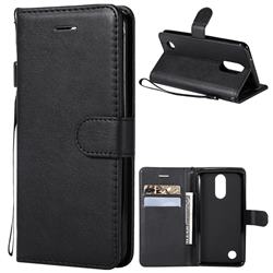Retro Greek Classic Smooth PU Leather Wallet Phone Case for LG K8 2017 US215 American version LV3 MS210 - Black