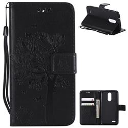 Embossing Butterfly Tree Leather Wallet Case for LG K8 (2018) / LG K9 - Black