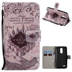Castle The Marauders Map PU Leather Wallet Case for LG K8 (2018) / LG K9
