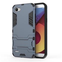 Armor Premium Tactical Grip Kickstand Shockproof Dual Layer Rugged Hard Cover for LG Q6 (LG G6 Mini) - Navy