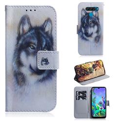 Snow Wolf PU Leather Wallet Case for LG Q60