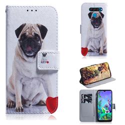 Pug Dog PU Leather Wallet Case for LG Q60