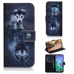 Wolf and Dog PU Leather Wallet Case for LG Q60