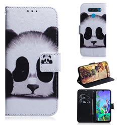 Sleeping Panda PU Leather Wallet Case for LG Q60