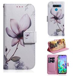 Magnolia Flower PU Leather Wallet Case for LG Q60