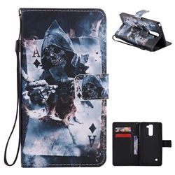 Skull Magician PU Leather Wallet Case for LG Stylo 2 LS775 Criket
