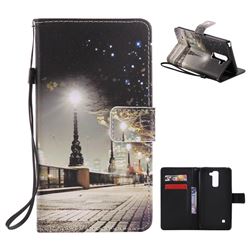 City Night View PU Leather Wallet Case for LG Stylo 2 LS775 Criket