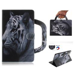 White Tiger Handbag Tablet Leather Wallet Flip Cover for Lenovo Tab 4 8 Plus