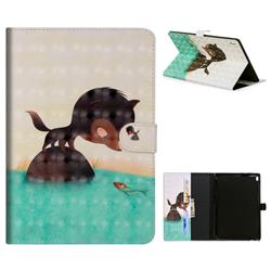 Fox Catching Fish 3D Painted Leather Tablet Wallet Case for Lenovo Tab4 10 (Lenovo TB-X304F/L)