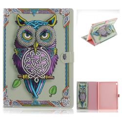 Weave Owl Painting Tablet Leather Wallet Flip Cover for Lenovo Tab4 10 (Lenovo TB-X304F/L)