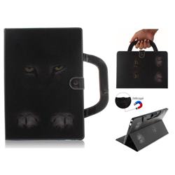 Mysterious Cat Handbag Tablet Leather Wallet Flip Cover for Lenovo Tab4 10 (Lenovo TB-X304F/L)