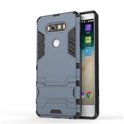 Armor Premium Tactical Grip Kickstand Shockproof Dual Layer Rugged Hard Cover for LG V20 - Navy