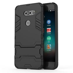 Armor Premium Tactical Grip Kickstand Shockproof Dual Layer Rugged Hard Cover for LG V30 - Black