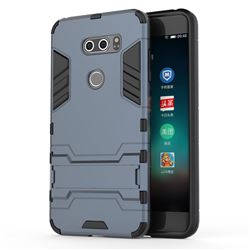 Armor Premium Tactical Grip Kickstand Shockproof Dual Layer Rugged Hard Cover for LG V30 - Navy