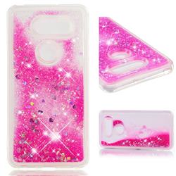 Dynamic Liquid Glitter Quicksand Sequins TPU Phone Case for LG V30 - Rose
