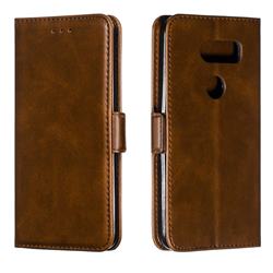 Retro Classic Calf Pattern Leather Wallet Phone Case for LG V30 - Brown