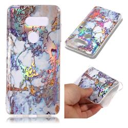 Gold Plating Marble Pattern Bright Color Laser Soft TPU Case for LG V35 ThinQ (LG V35+ ThinQ)