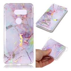 Pink Purple Marble Pattern Bright Color Laser Soft TPU Case for LG V35 ThinQ (LG V35+ ThinQ)