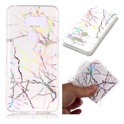 Color White Marble Pattern Bright Color Laser Soft TPU Case for LG V35 ThinQ (LG V35+ ThinQ)