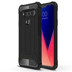 King Kong Armor Premium Shockproof Dual Layer Rugged Hard Cover for LG V40 ThinQ - Black Gold