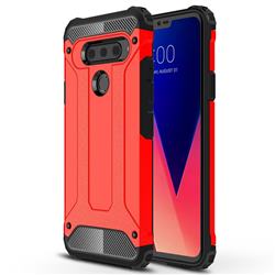 King Kong Armor Premium Shockproof Dual Layer Rugged Hard Cover for LG V40 ThinQ - Big Red