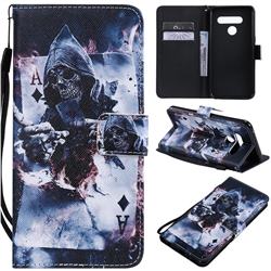Skull Magician PU Leather Wallet Case for LG V50 ThinQ 5G
