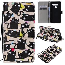 Cute Kitten Cat PU Leather Wallet Case for LG V50 ThinQ 5G