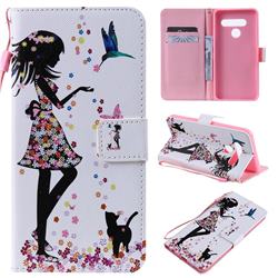 Petals and Cats PU Leather Wallet Case for LG V50 ThinQ 5G