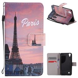 Paris Eiffel Tower PU Leather Wallet Case for LG X Power LS755 K220DS K220 US610 K450