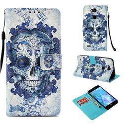 Cloud Kito 3D Painted Leather Wallet Case for LG X Power 3