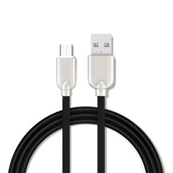1.5m Metal Zinc Alloy Candy Micro USB Data Charging Cable for Samsung Sony LG Huawei Xiaomi Phones - Black