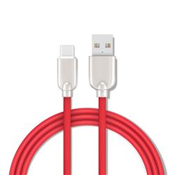 1.5m Metal Zinc Alloy Candy USB 3.1 Type-C Cable Data Charging Cable - Red