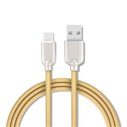 1.5m Metal Zinc Alloy Candy USB 3.1 Type-C Cable Data Charging Cable - Gold