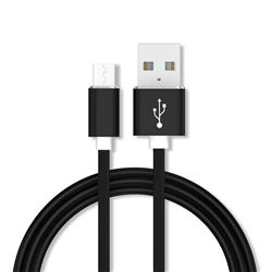 1m Metal Head Candy Soft Micro USB Data Charging Cable for Samsung Sony LG Huawei Xiaomi Phones - Black