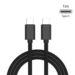Hight Quality Type-C PD Quick Charging Data Cable USB C to USB C Cable - 1m Black