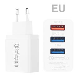 QC 3.0 USB Wall Charger 3 Ports USB Travel Charger - EU Plug
