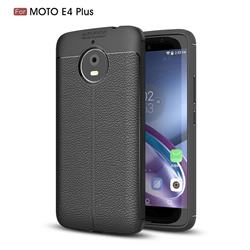 Luxury Auto Focus Litchi Texture Silicone TPU Back Cover for Motorola Moto E4(Europe) - Black
