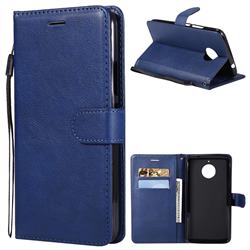Retro Greek Classic Smooth PU Leather Wallet Phone Case for Motorola Moto E4 Plus(Europe) - Blue