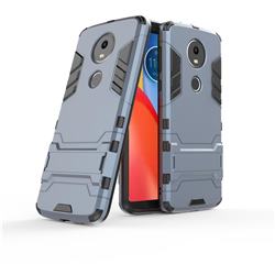 Armor Premium Tactical Grip Kickstand Shockproof Dual Layer Rugged Hard Cover for Motorola Moto E5 Plus - Navy