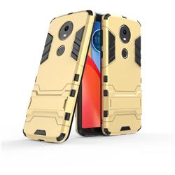 Armor Premium Tactical Grip Kickstand Shockproof Dual Layer Rugged Hard Cover for Motorola Moto E5 Plus - Golden